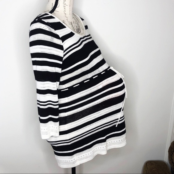 MOTHERHOOD MATERNITY sweater top. Black and white - Picture 4 of 6